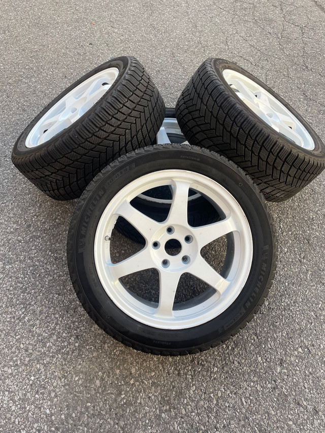 Tesla model 3 Michelin winters 5x114.3 alloys  in Tires & Rims in Mississauga / Peel Region