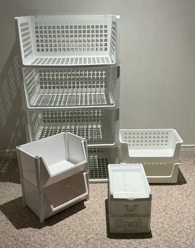 Stackable Plastic Storage Bin Containers, View more
