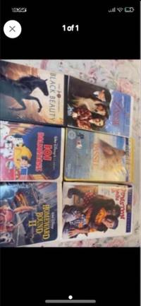 6 VHS movies including Lassie!