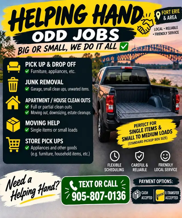 Helping Hand Odd Jobs - Fort Erie & Area