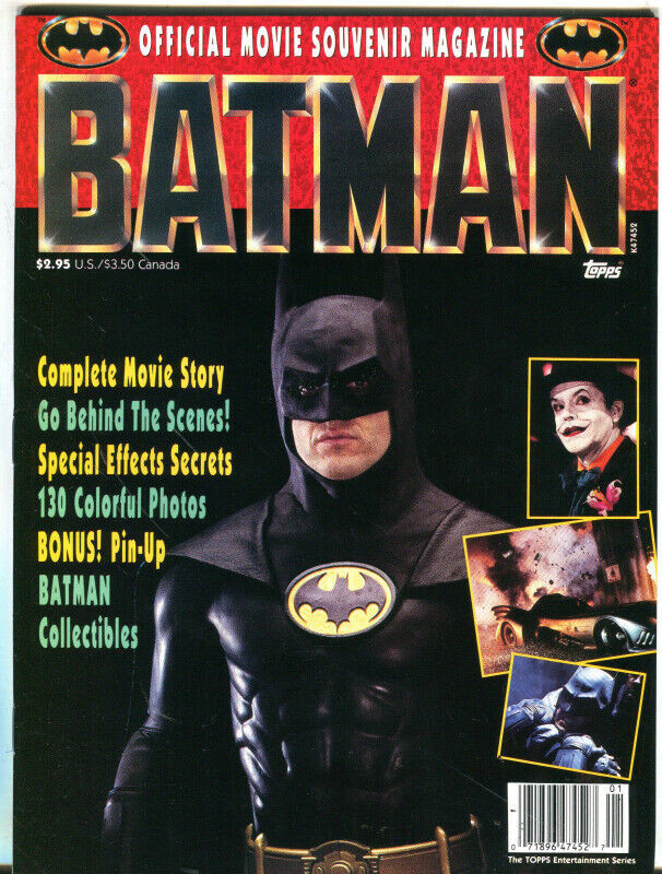 1989 Vintage Topps "BATMAN" (Official Movie Souvenir) Magazine. dans Art et objets de collection  à Longueuil/Rive Sud