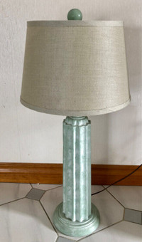 Mint green table lamp