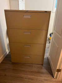 4 drawer filing cabinet 3’ wide. X. 18” deep