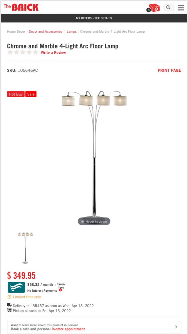  Gen-Lite, Modern Floor lamp in Indoor Lighting & Fans in La Ronge - Image 3