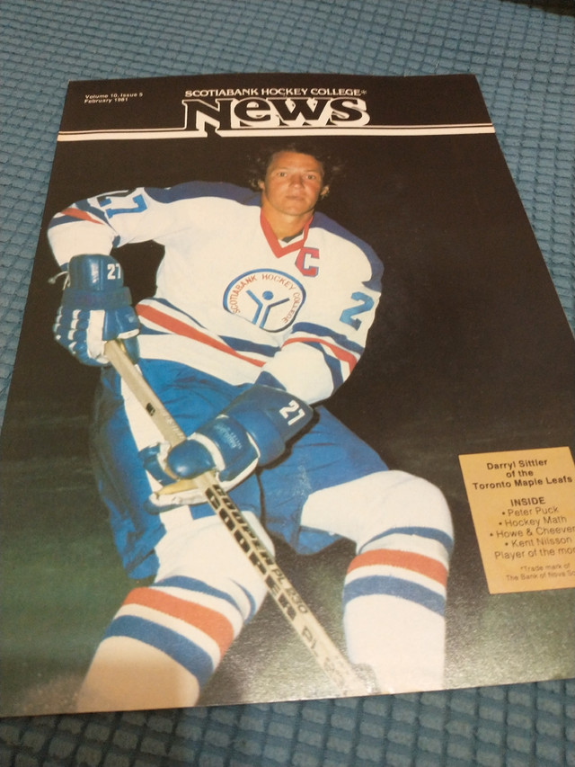 NHL Feb 1981 Scotiabank Hockey College News Darryl Sittler in Arts & Collectibles in City of Toronto