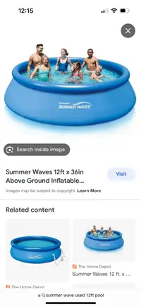 Summer waves pool 12x36 complete starter package