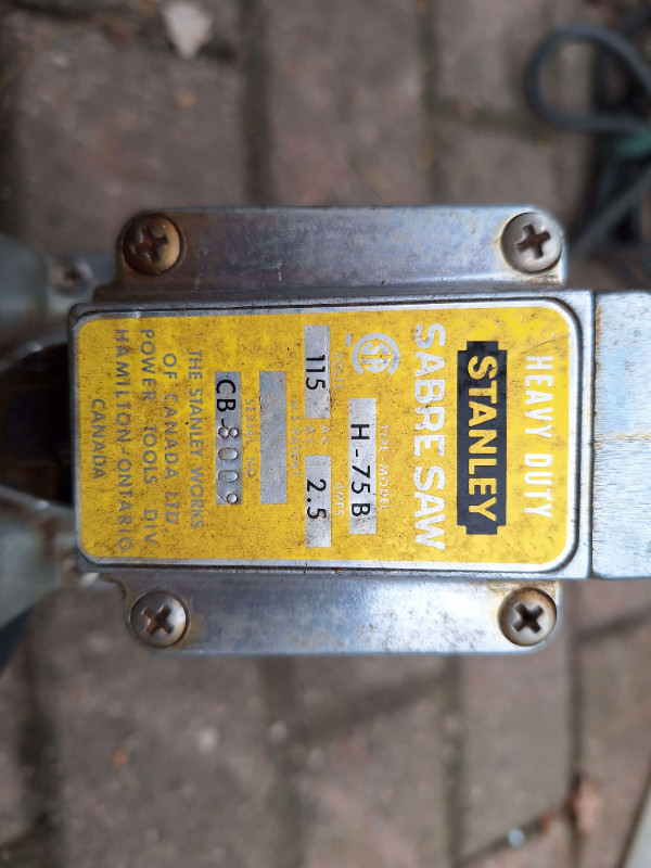 Vintage Stanley H-75b Sabre/Jig Saw in Power Tools in Mississauga / Peel Region - Image 3