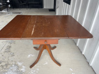 Antique side table with drop leaf 