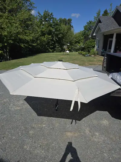 9 ft patio umbrella beige,new, View more