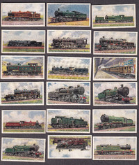 1923, 18 RAILWAY LOCOMOTIVES Imperial Tobacco U.K. cards Collect