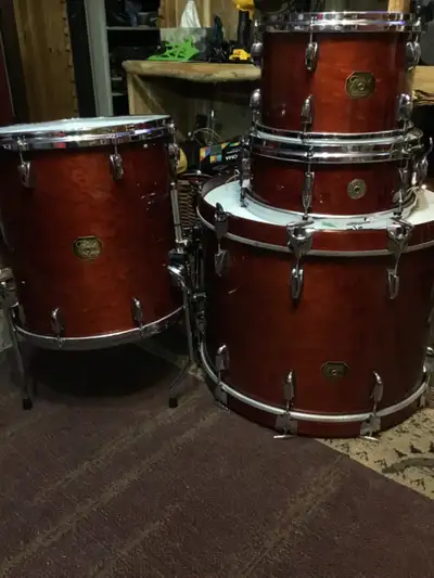 Gretsch USA maple shell drums stop sign badge, View more