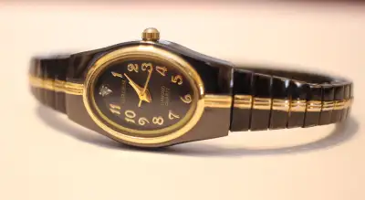 Beautiful Gold plated Ladies Gruen watch with Diamond., View more
