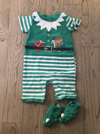 Baby elf Christmas outfit 3-6 months