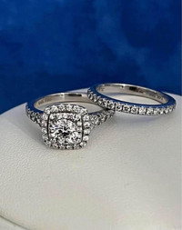 14K Gold Diamond Engagement ring set (VVS-VS) Certified $11,420