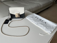 Women's FURLA Black and White leather shoulder bag
