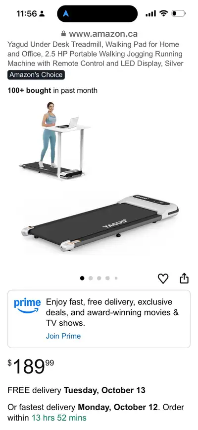 I am selling this Yagud under desk treadmill, which is in used condition and perfect for adding move...