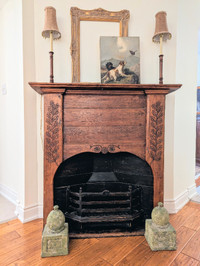 Amazing Antique Pine Faux Fireplace - Reduced!
