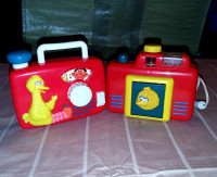 Sesame Street BIG BIRD Toy Camera & Radio Music Box by Illco 80s