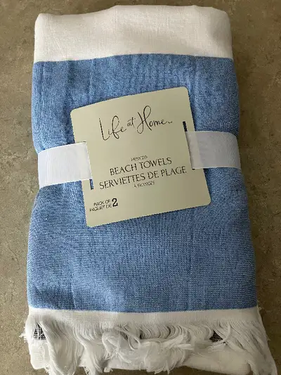 New Life At Home Oversized Fringed Cotton Towels (2), $16, View more