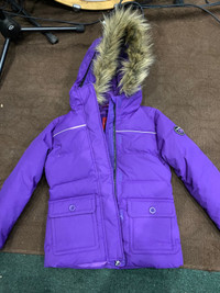 Girls eckored down fill winter jacket size large 