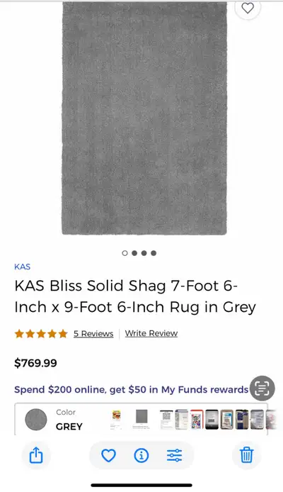 kas bliss solid shag rug, View more