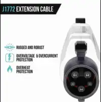 J1772 EV 40ft Extension Cord for hybrid/electric vehicles