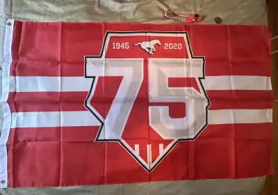 All items like new: - 75th Anniversary flag (5 feet x 3 feet) - 2024 Season ticket member large souv...