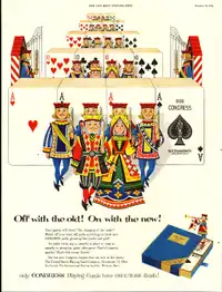 1953 full-page magazine Congress Playing Cards
