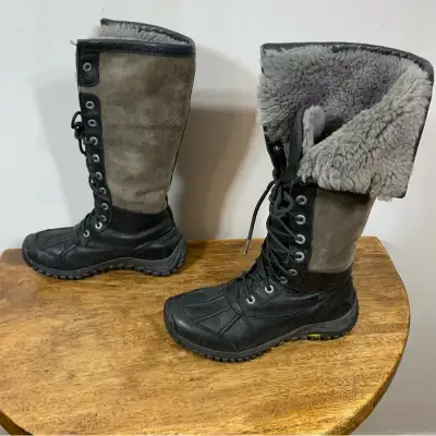 UGG Women Black and Gray Winter Boots (femme), View more