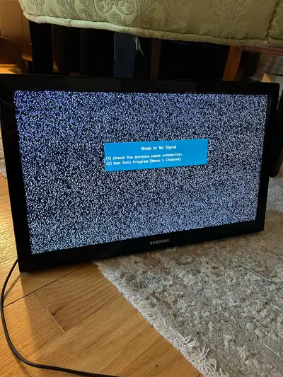 Samsung TV with wall mount, View more