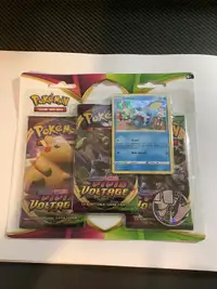 Pokemon Sealed Vivid Voltage 3 Pack Blister Sobble Promo VHTF