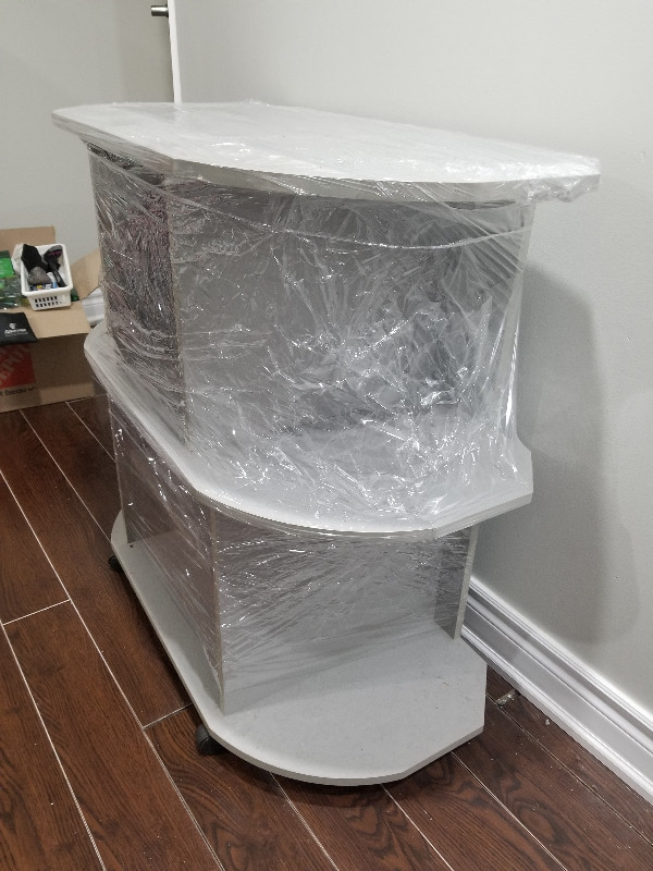 Grey CRT TV Table for sale (MOVING OUT) in TV Tables & Entertainment Units in Mississauga / Peel Region - Image 2