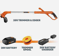 Worx 20V PowerShare 10" - 12" Cordless String Trimmer & Edger