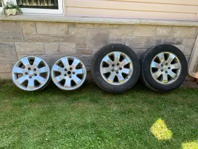 2008 Jeep Cherokee rims 18 inch good condition tires size 245/45/18 $60 call or text 905-5202013