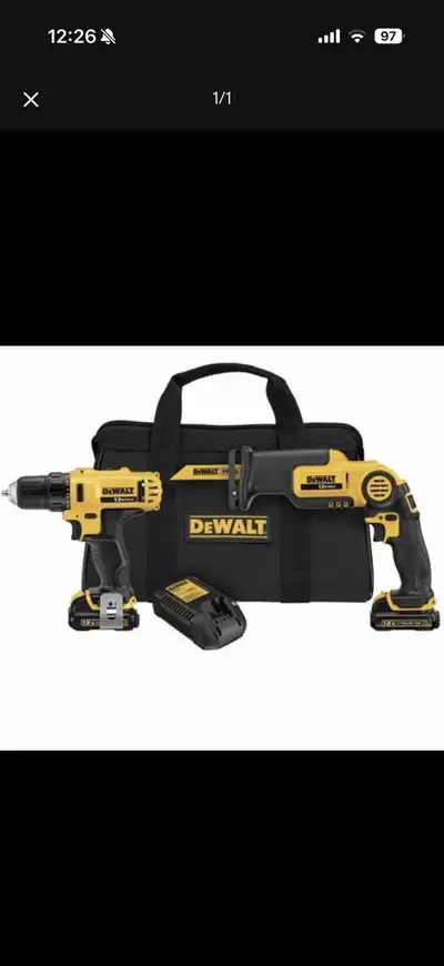 Dewalt drill and saw, View more