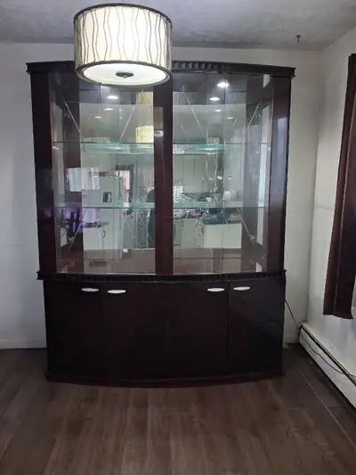 large Hutch Display unit with storge and with lights, View more