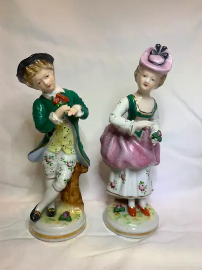 Pair of Porcelain Figurines Stamped “Made In Occupied Japan”, View more