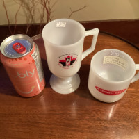 Mid Century Marshall Wells Milk Glass Mugs Cups from Kamloops 