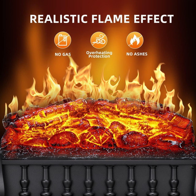 BRAND NEW IN BOX - New LinkLife 1500W Portable Fireplaces, 20" L in Heaters, Humidifiers & Dehumidifiers in Markham / York Region - Image 2