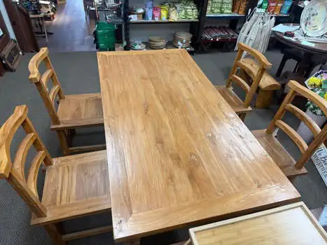 NEW Teak table & 4 chair SET 5’11”Lx2’11”Wx2’6”H in Dining Tables & Sets in North Bay - Image 4
