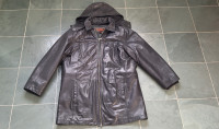 DANIER Manteau vrai cuir capuchon / Real Leather Hooded Coat XL