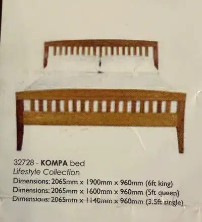 Teak Bed Frame - King size, View more