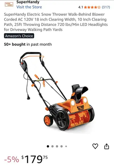 SuperHandy Snow Thrower, View more