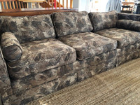 Tuxedo style sofa and ottoman