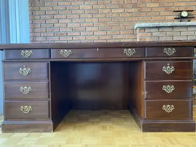 Made in USA Solid Wood Executive Desk, View more