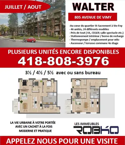 Logement à louer pour 1e juillet
