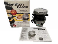 Hamilton Beach Sandwich Maker, Silver - Gently Used