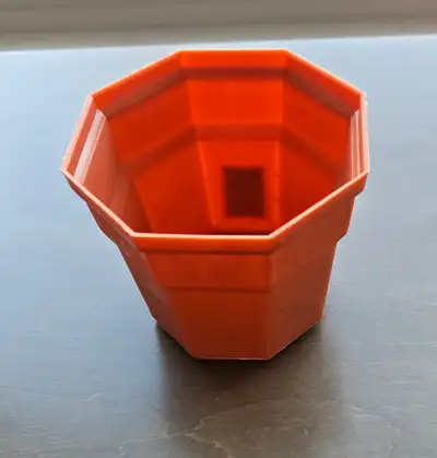 Small Octagon Brown Flower Pot - Quantity of 10, View more
