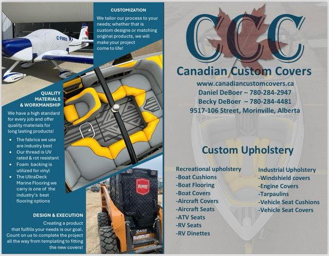 Custom Upholstery Services dans Vedettes et bateaux à moteur  à Ville d’Edmonton