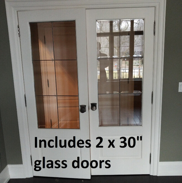 Door 30(w) x 80 x 1.75, Indoor, Half Lite, Leaded Beveled Glass in Home Décor & Accents in Markham / York Region - Image 2